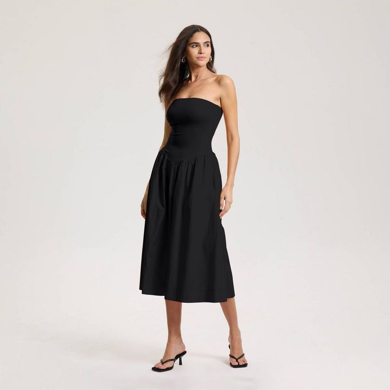 A New Day - Women's Tube Knit Maxi A-Line Dress - A New Day Bl Black